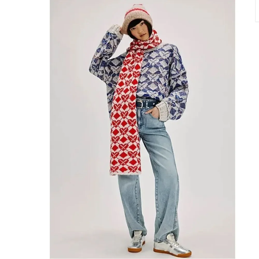 FREE PEOPLE Matchback Scarf - Red